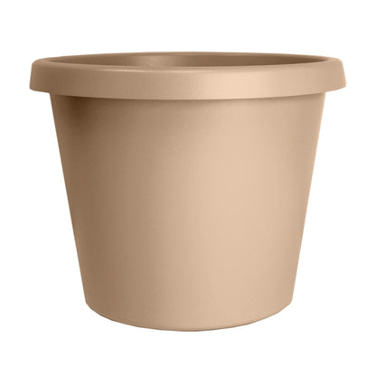 The HC Companies Prima Round Plastic Plant Pot w/Rolled Rim - Lightweight & UV Resistant Flower Pot for Herbs & More - Outdoor & Indoor Plant Pots w/Drainage (14 inch, Sandstone, Pack of 1)