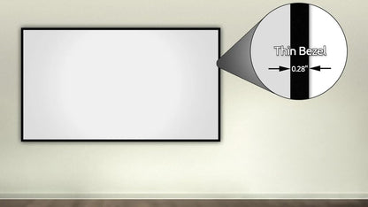 Silver Ticket Products S7 Series 6 Piece Thin Bezel Home Theater Fixed Frame 4K/8K Ultra HD, HDTV, HDR & Active 3D Projection Screen, 16:9 Format, 150" Diagonal, Grey Material S7-169150-G