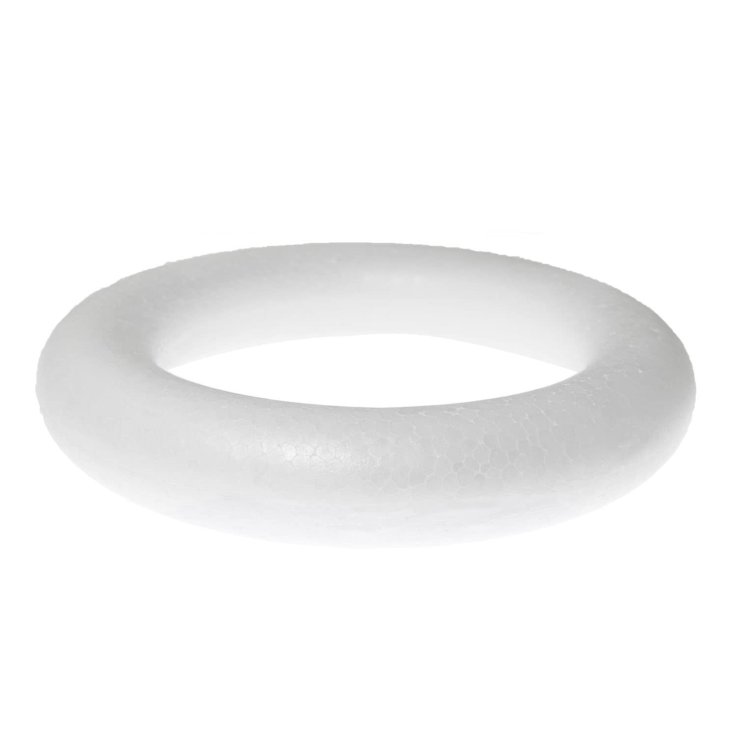 RLECS 4pcs 6.7 Inch Foam Wreath Forms for Crafts White Circles for Christmas Decorations Wreath Shaped Foam Ring