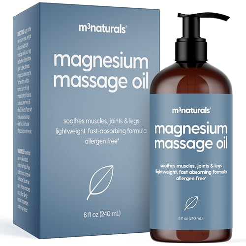 M3 Naturals Firming Body Massage Oil with Collagen & Stem Cell – Helps Smooth The Appearance of Cellulite & Improve Skin Texture – Refreshing Aromatherapy Body Oil for Legs & Full Body – 16 Fl Oz