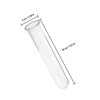 Abaodam 4pcs Glass Propagation Test Tube Vases Hydroponic Plant Tubes 2.5x3x18cm Glass Terrarium Planter for Home Office Desk Decoration