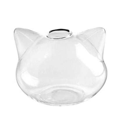 Clear Cute Cats Shaped Glass Desktop Decorative Plant Terrarium Flower Vase Bottle Holder Home Decorative Flower Bott Hydroponic Vase