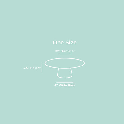 The Cake Stand – 10 Inch Gloss Ceramic Pedestal Cake Stand, Modern Footed Dessert Stand for Cakes, Cupcakes, Cookies & More (Black)