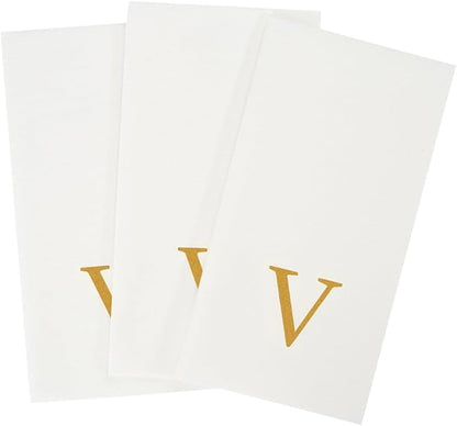 Luxenap 15.8 X 7.9 Inch Linen-Feel Guest Towels, 50 Lettered Hand Towels