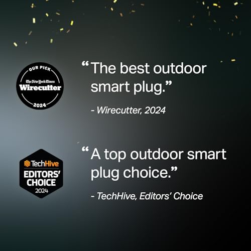 Tapo Outdoor Smart Dimmer Plug for Outdoor Lights, Matter, App Control, IP65 Weather Resistant, Works with Siri, Alexa, Google, ETL Certified, Energy Monitoring,150WLED/CFL, 2.4GHZ WiFi Only, P430M
