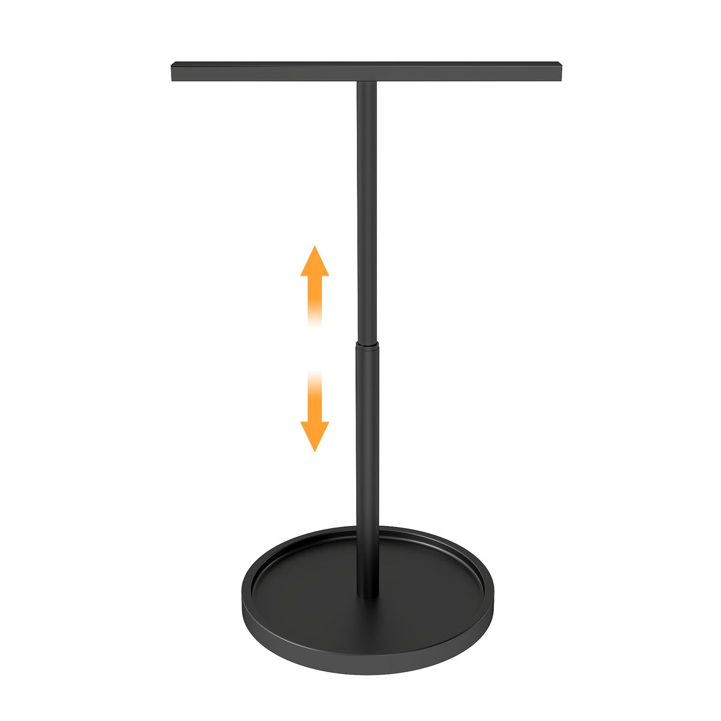 Hand Towel Stand, Hand Towel Holder for Bathroom Countertop Kitchen, 16.5IN Adjustable Retractable T-Shape Hand Towel Rack, Matte Black