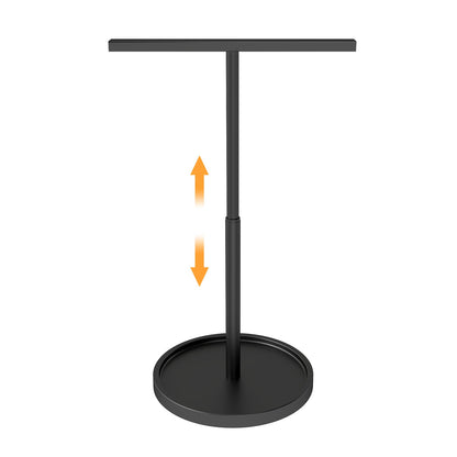 Hand Towel Stand, Hand Towel Holder for Bathroom Countertop Kitchen, 16.5IN Adjustable Retractable T-Shape Hand Towel Rack, Matte Black
