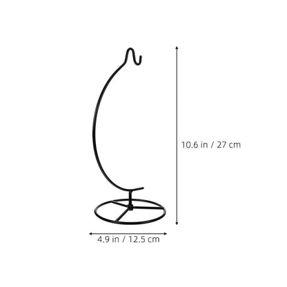 DOITOOL 2pcs Moon-shaped Iron Hook Rack Air Plant Holder Hanging Display Stand for Glass Terrarium Ornament Holder Indoor Home Décor with Hooks