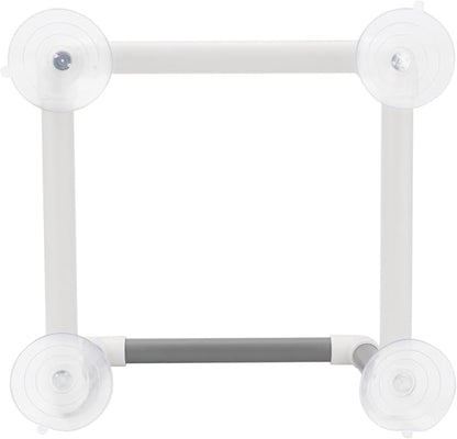 Hypeety Bird Parrot Stand Perch Shower Perch Standing Toy Portable Suction Cup Parrot Bath Stands Suppllies Holder Platform Parakeet Window Wall Hanging Play (4 Suction Cups)