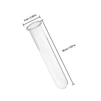Healifty 4pcs Glass Hydroponic Tube Vase Set 2.5x3x18cm Test Tube Propagation Planter for Desktop Terrarium and Plant Propagation Home Décor