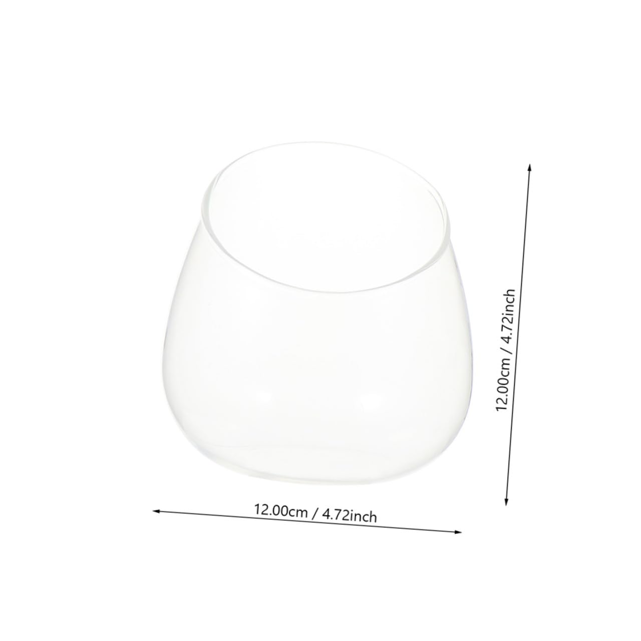 Homoyoyo 3pcs Glass Slant Cut Terrarium Bottles for Micro Landscape, Tabletop Ecological Glass Display with Angled Opening, Decorative Plant Bottle Set for Home Décor