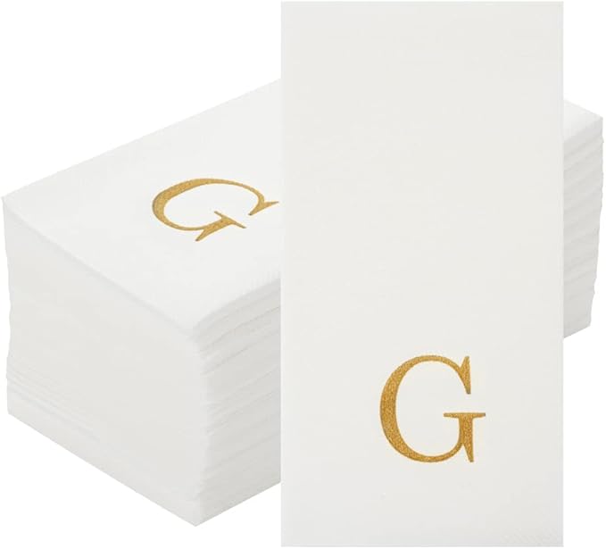 Luxenap 15.8 X 7.9 Inch Linen-Feel Guest Towels, 2000 Lettered Hand Towels
