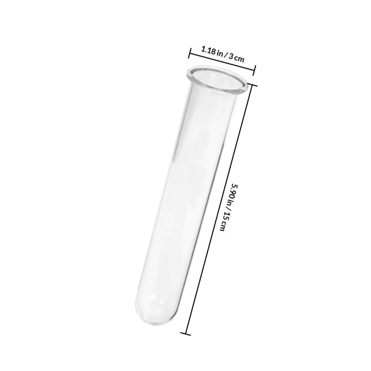 CATIEBYE 5pcs Glass Test Tube Vases for Plant Propagation Small Hydroponic Flower Water Tubes for Home and Office Terrarium Decoration 2.5x3x15cm