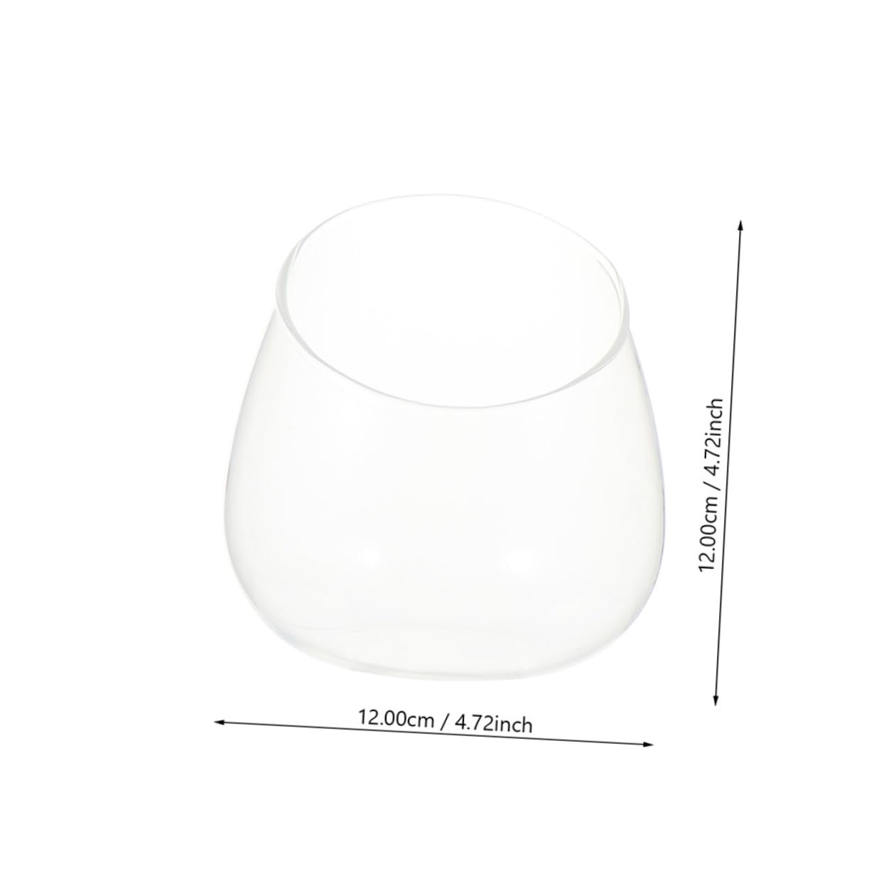NUOBESTY 3pcs Slant Cut Glass Micro Landscape Bottles for Succulent Vase Desktop Ecological Terrarium Jar Home Décor