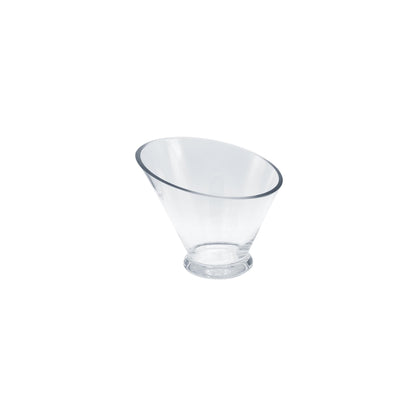 WGVI Slant Cut Calyx Glass Vase, Width 7.25", Height 6.25", Clear Terrarium, Candy Dish, Fruit Jar, Floral Container for Wedding Party Event, Home Office Decor, 1 Piece