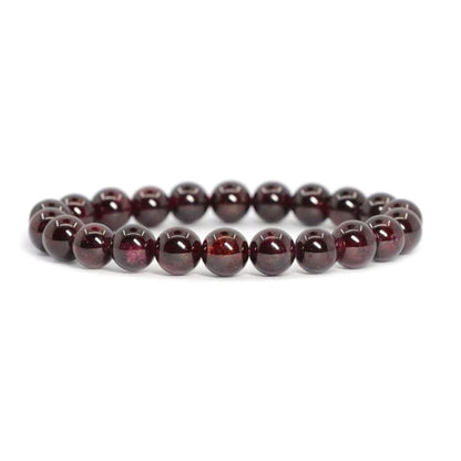 Adabele Real Natural Garnet Gemstone Beaded Bracelet 7 inch Stretch Chakra Healing Crystal Stone Jewelry Women Mom Gift (Unisex) GB8-8