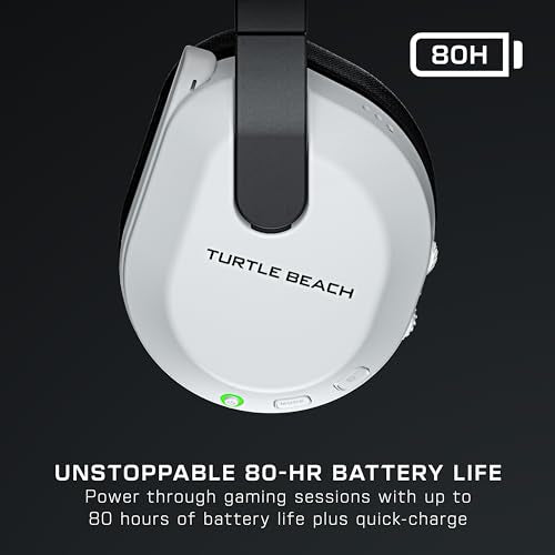 Turtle Beach Stealth 600 Wireless Multiplatform Amplified Gaming Headset for Xbox Series X|S, Xbox One, PC, PS5, PS4, & Mobile – Bluetooth, 80-Hr Battery, Noise-Cancelling Mic – White