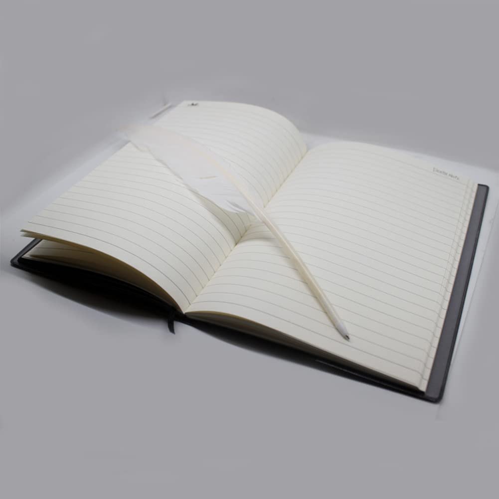 dyadetn 4 PCS Set Notebook L Necklace Book Chain Feather Pen Anime Accessories for Teens Dress Up Lovers
