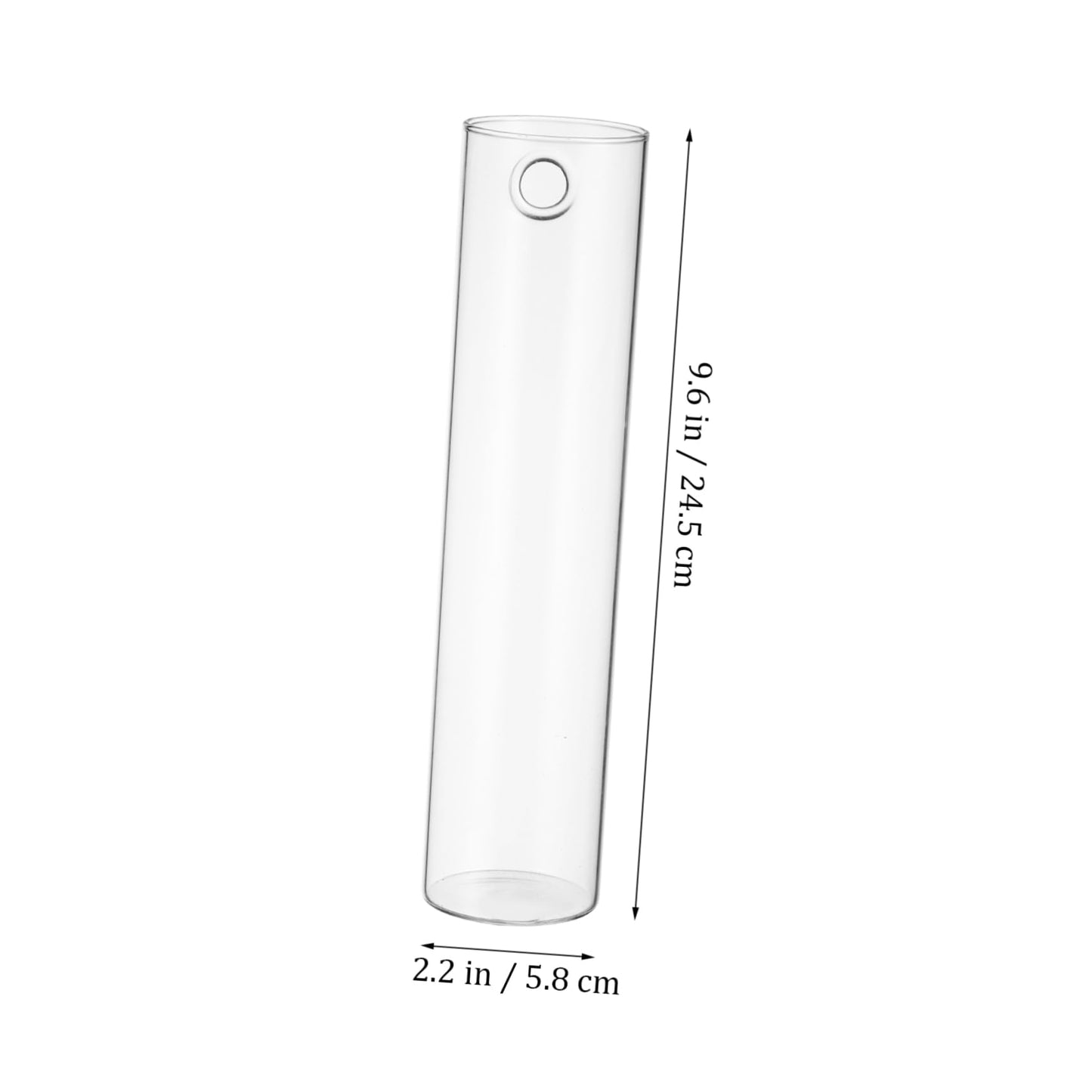 Zerodeko 2pcs Clear Glass Cylinder Wall Vases Sleek Hanging Glass Planters for Hydroponic Terrarium Plants Transparent Wall Mounted Floral Holders with Streamlined Design for Home and