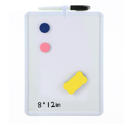 MXG Portable Double-Sided Whiteboard, 8x12 Inch Small Dry Erase Board with Markers, Eraser & Magnets, Mini Whiteboard for Wall, Office, Home, Kitchen, Classroom, Business Presentation