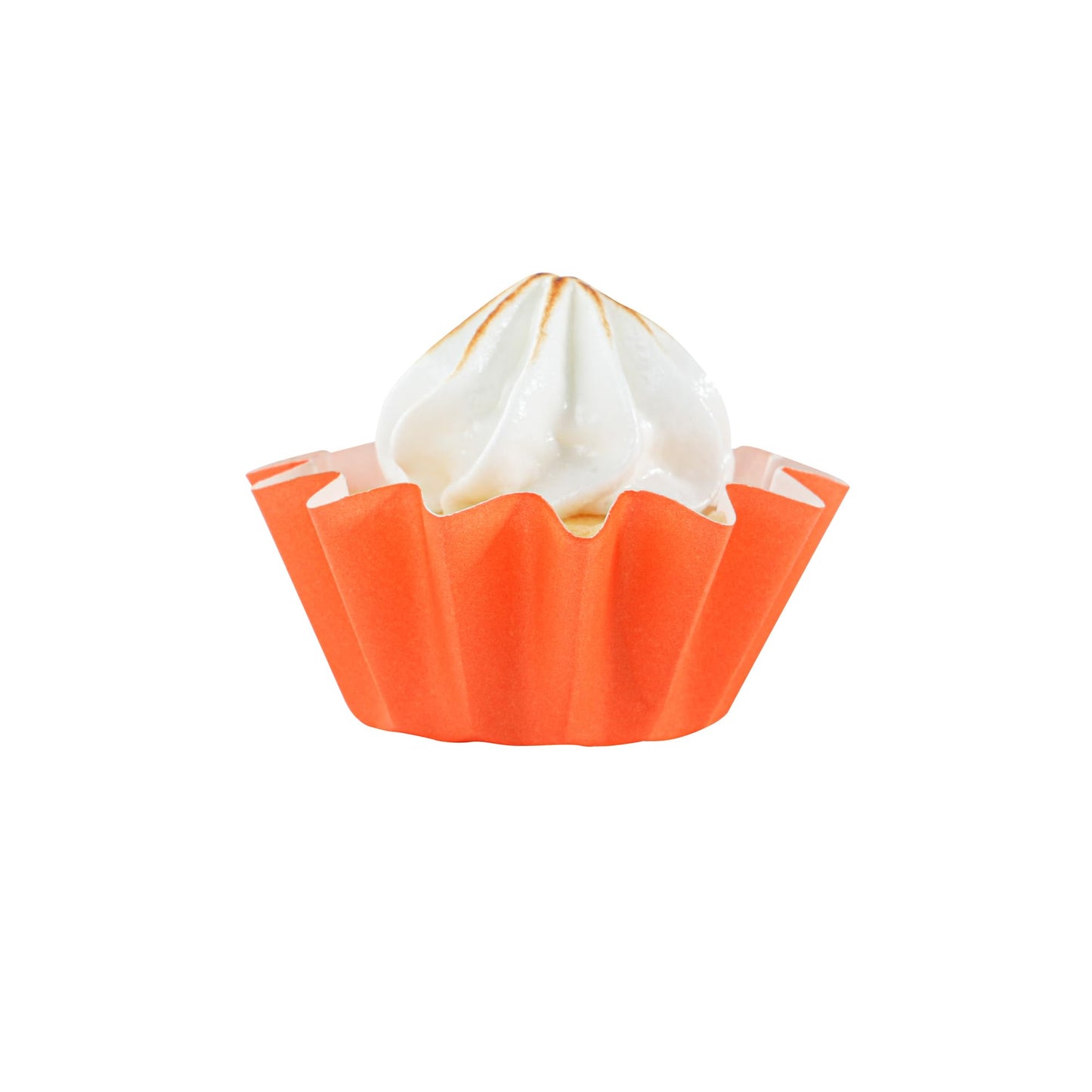 Restaurantware Paper Baking Cups 200 Count 0.4 Ounce Paper Greaseproof Muffin Liners, 2 Inches Disposable Baking Cups Flared Design Tangerine for Oven and Freezer Use