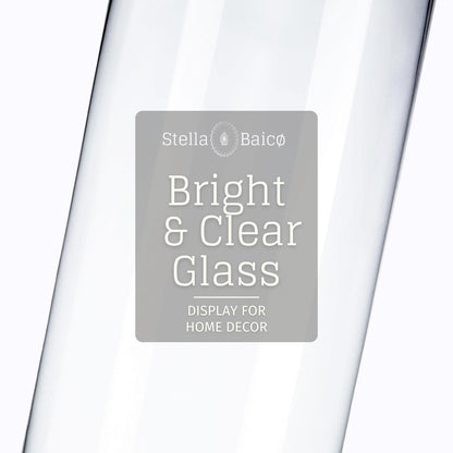 Stella Baicø Clear Glass Apothecary Jars, Candy Jar with Lid, Elegant Decorative Jars for Wedding and Party