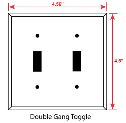 Art Plates - Decorative Light Switch Plate Cover Plate - Decorative Metal Wall Plate - 2 Gang Toggle - Black Diamond Plate (PRINTED IMAGE) - (Made in USA)