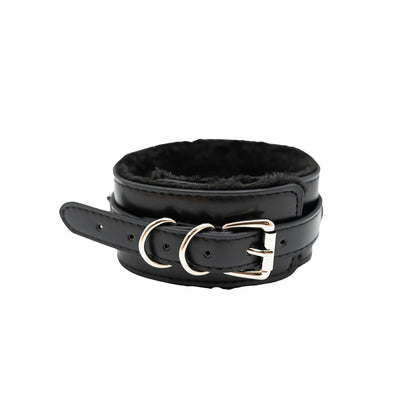 ADEMISHIA Pink Furry Heart O-ring Leather Choker Collar For Women, Handmade Punk Gothic Letter Necklace Adjustable Fashion Jewelry