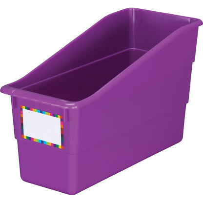 Really Good Stuff Durable Book and Binder Holders - 12 Pack, Purple, 5.5" x 12.5" x 7.5", Classroom Organization, Storage Solution, Sturdy and Versatile