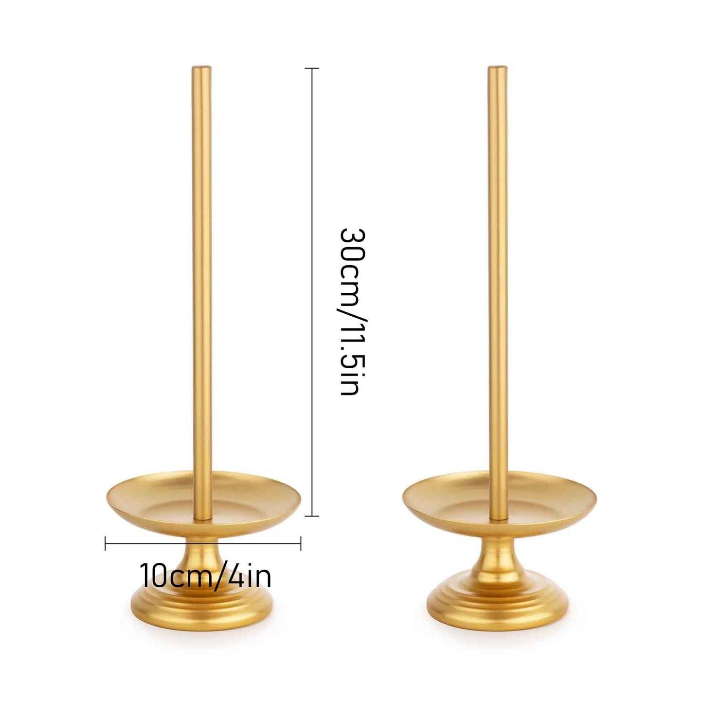 WOPARTY Donut Stand Metal 2 Pack,Display Tower for Dessert Table, Doughnut Holder for Birthday, Wedding, Baby Shower, Bridal Showers,Christmas, Party Supplies (Gold)