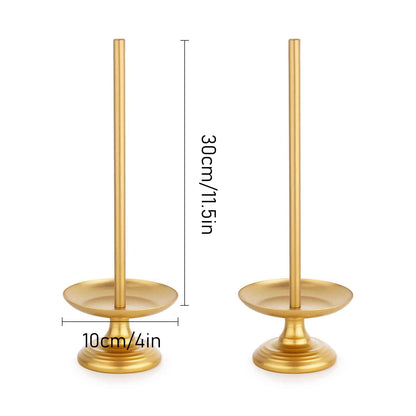 WOPARTY Donut Stand Metal 2 Pack,Display Tower for Dessert Table, Doughnut Holder for Birthday, Wedding, Baby Shower, Bridal Showers,Christmas, Party Supplies (Gold)