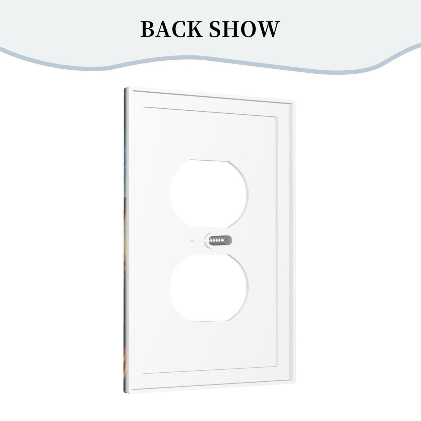Decorative Art Light Switch Covers Halloween Sky 1 Gang Single Duplex Outlet Wall Plate Switchplate Electrical Faceplate for Home Decor