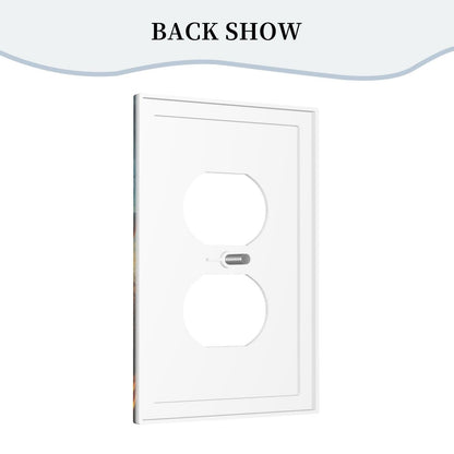 Decorative Art Light Switch Covers Halloween Sky 1 Gang Single Duplex Outlet Wall Plate Switchplate Electrical Faceplate for Home Decor