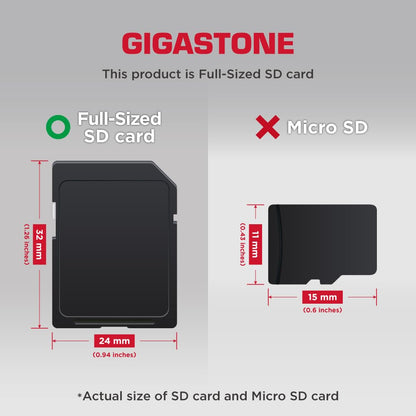 【5-Years Data Recovery】 GIGASTONE 128GB SD Card, 4K Camera Pro, UHS-I A1 V30 U3 Class 10 SDXC Memory Card 4K UHD Video Compatible with Digital Camera, Full-Sized SD Card, with 1 Mini Case