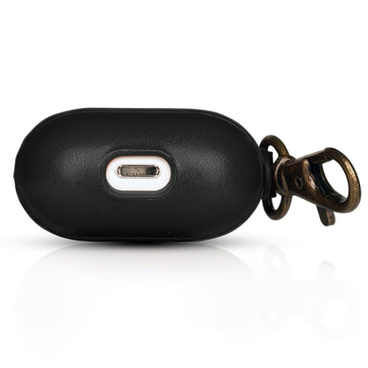 Dreem Om Case Cover with Keychain Clip Compatible with AirPods 3 for Apple AirPods 3rd Generation, Vegan Leather AirPod Case for Men & Women, Luxury Earbuds Accessory for iPhone - Black