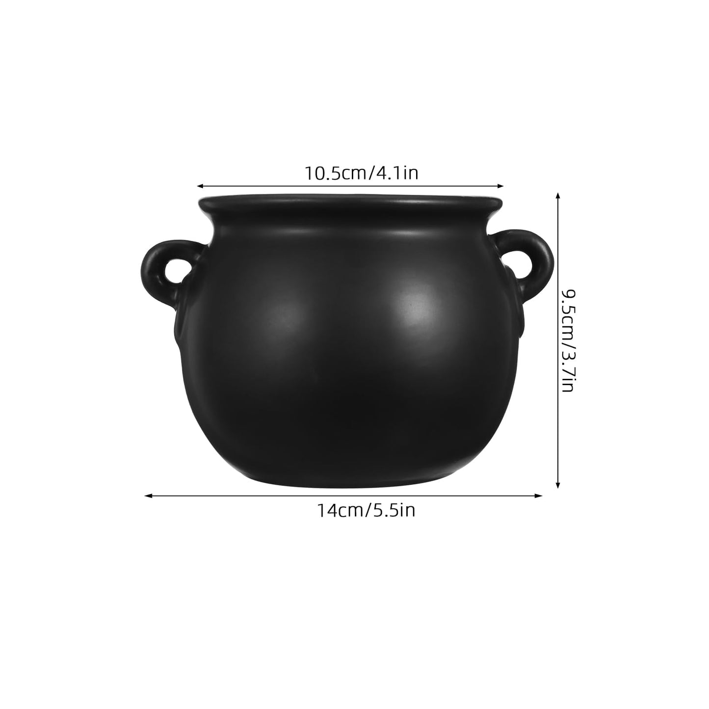 Cabilock Ceramic Witch Cauldron Bowl Halloween Candy Bucket for Treats Snack Serving Tray Decorative Dish for Parties and Festivities