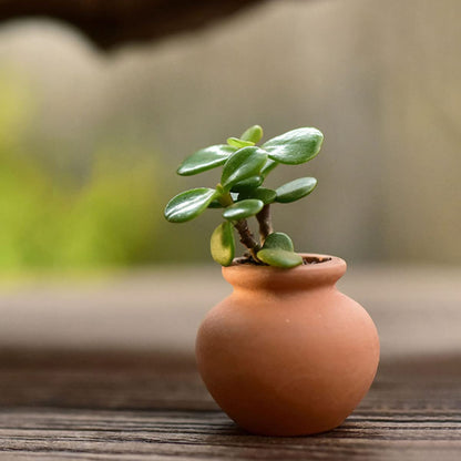 HANABASS 6pcs Mini Terracotta Pots Miniature Flower Pots Compact Containers for Crafts DIY Garden Plants Office Decor Mini House Accessories 1.5X1.5 Inch