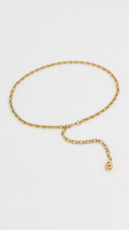 Madewell Women's Loop Chain Belt, Coffee Gold, XL-XXL