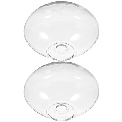Levemolo 2pcs Hanging Glass Terrarium Wall Planter Vases for Indoor Hydroponic Plants, Flat Glass Flower Holders Wall Mounted for Home Décor and Plant Propagation
