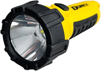 Dorcy 41-2521 Water Resistant Battery Powered Floating LED Flashlight with Carabiner Clip, Ideal for Camping and Outdoors, Bright Yellow
