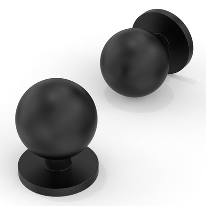 Asimerdeco 10 Pack Matte Black Round Kitchen Cabinet Knobs and Drawer Knobs