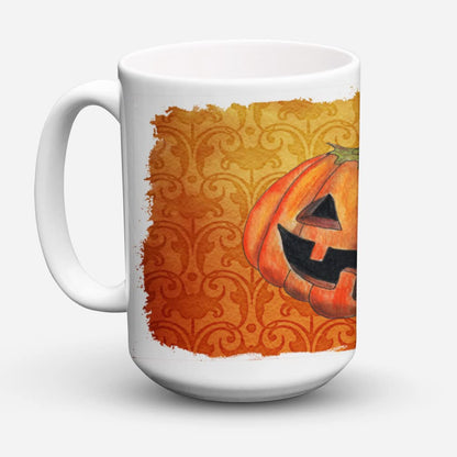 Caroline's Treasures SB3020CM15 October Pumpkin Halloween Dishwasher Safe Microwavable Ceramic Coffee Mug 15 ounce, 15 ounce, multicolor