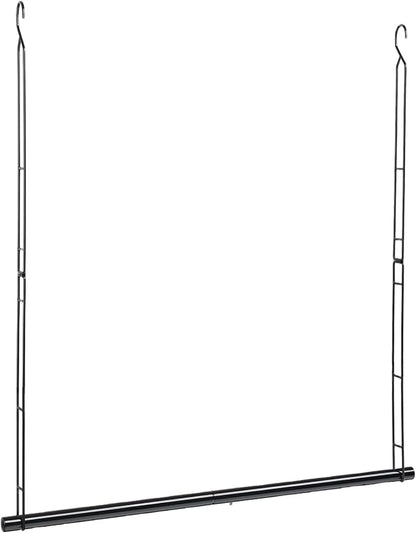 Hanging Closet Rod 31.89in Adjustable Height, Closet Extender Hanging Bar for Closet Rod Heavy Duty Closet Organizer, Black