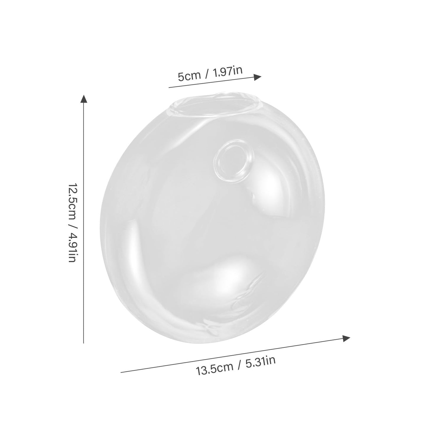 CONGARTENO Wall Mounted Hydroponic Planter Glass Vase, Small Hanging Terrarium Vase for Indoor Plant Propagation, Decorative Wall Pot for Home Décor