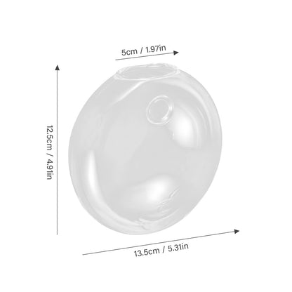 CONGARTENO Wall Mounted Hydroponic Planter Glass Vase, Small Hanging Terrarium Vase for Indoor Plant Propagation, Decorative Wall Pot for Home Décor