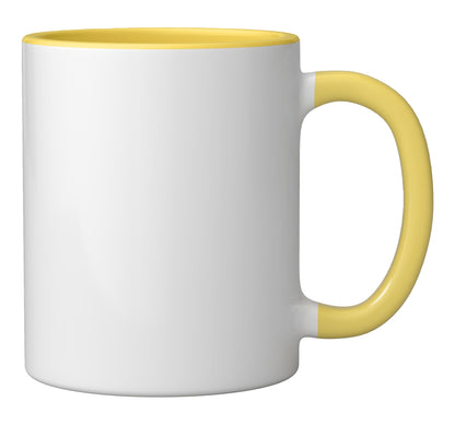 No Bones About It I Love Being A Grandpa Halloween Skeleton Ceramic Mug, Yellow/White