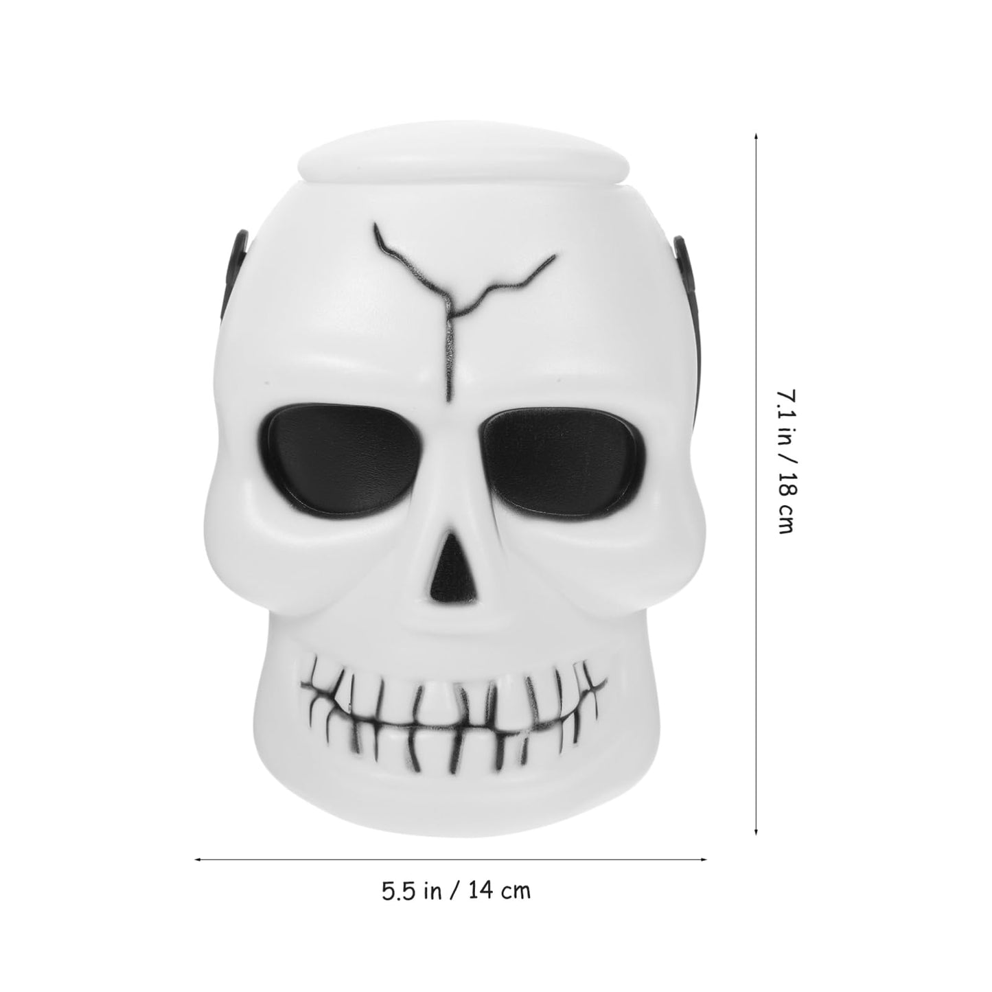 STOBAZA Halloween Candy Bucket for Kids Halloween Skull Bowl with Handle, Treat or Trick Sweets Snack Bucket