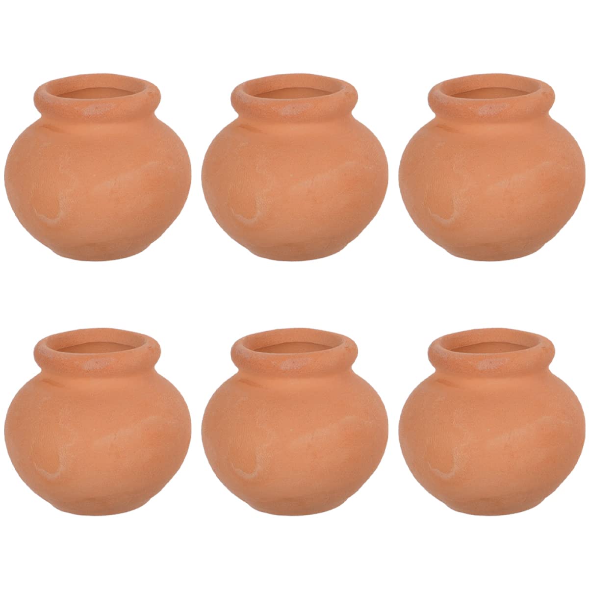 HANABASS 6pcs Mini Terracotta Pots Miniature Flower Pots Compact Containers for Crafts DIY Garden Plants Office Decor Mini House Accessories 1.5X1.5 Inch