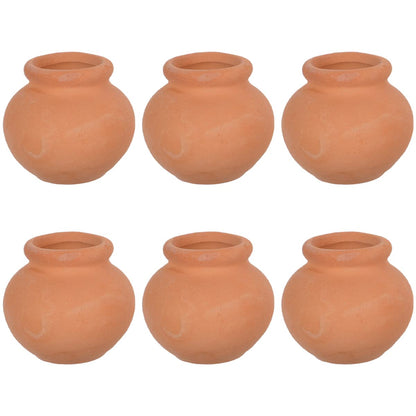 HANABASS 6pcs Mini Terracotta Pots Miniature Flower Pots Compact Containers for Crafts DIY Garden Plants Office Decor Mini House Accessories 1.5X1.5 Inch