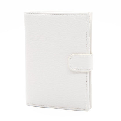 Long Keeper RFID Passport Holder Women Men PU Leather Travel Slim Wallet with Card Holders SIM Slots Zippered Coins Pocket (White)